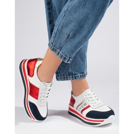 Tenisky Shelovet Chunky Sole White &amp; Navy bílý 1