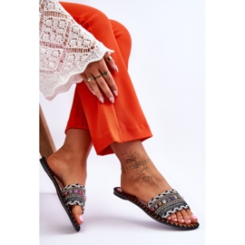 Dámské zdobené pantofle Bellisa Black černá 2