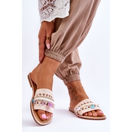 PS1 Dámské pletené zdobené pantofle růžové Millano růžový 2 PS1 Dámské pletené zdobené pantofle růžové Millano růžový 2