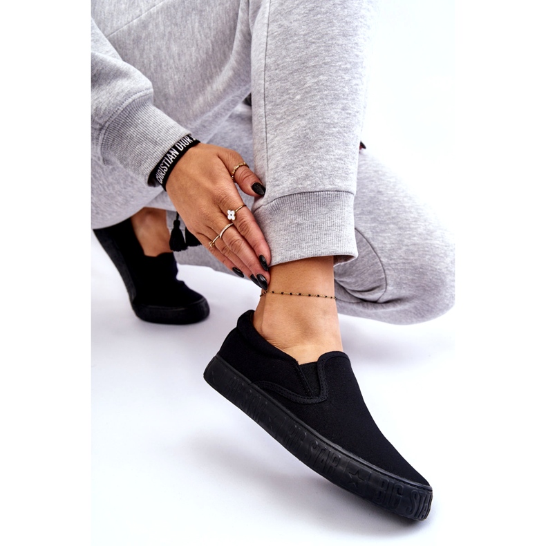 Dámské Sneakers Slip-On Big Star LL274392 Black černá 2
