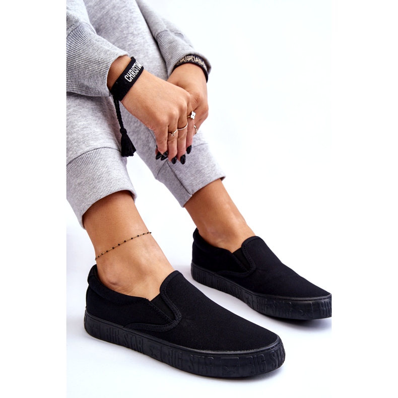 Dámské Sneakers Slip-On Big Star LL274392 Black černý 3