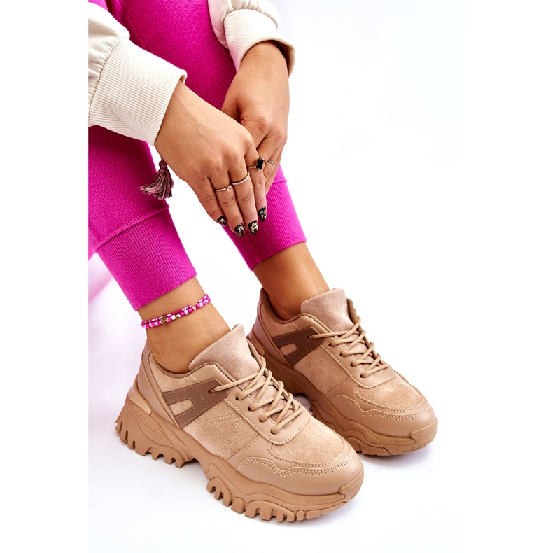 PG1 Módní sportovní obuv Tenisky Béžová Frezio béžový 5