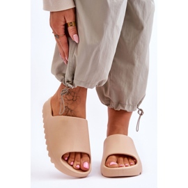 PS1 Módní pantofle na platformě Béžová Estella béžový 2