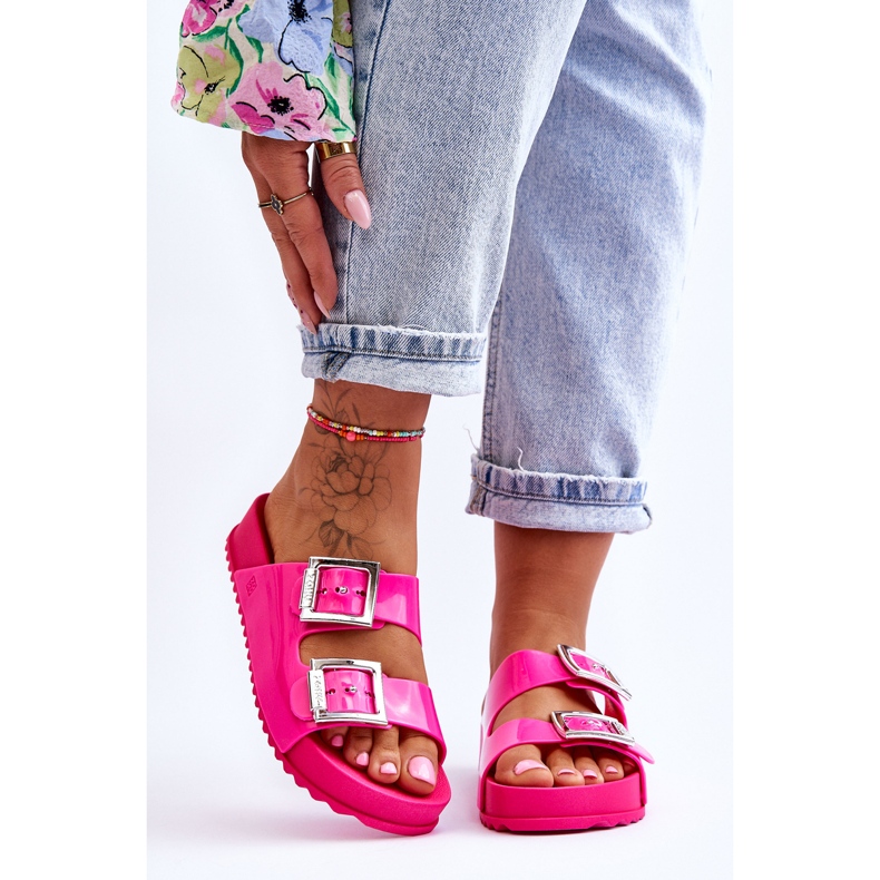 Dámské hladké pantofle ZAXY HH285160 Fuchsia růžový 1