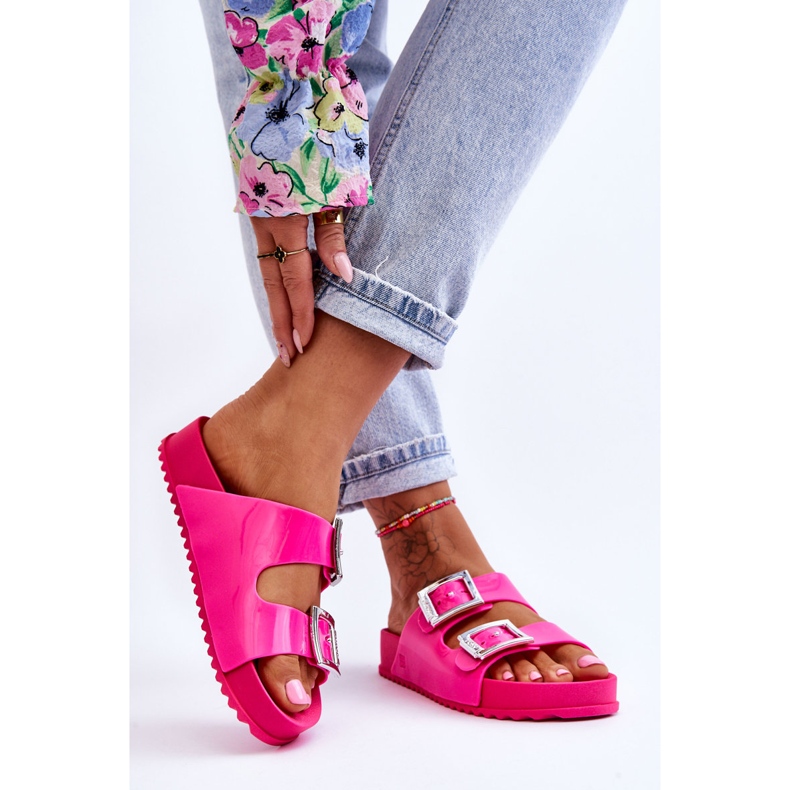 Dámské hladké pantofle ZAXY HH285160 Fuchsia růžový 2