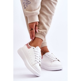 Dámská sportovní obuv na třpytivé bílo-růžové platformě Eliso bílý 2 Dámská sportovní obuv na třpytivé bílo-růžové platformě Eliso bílý 2
