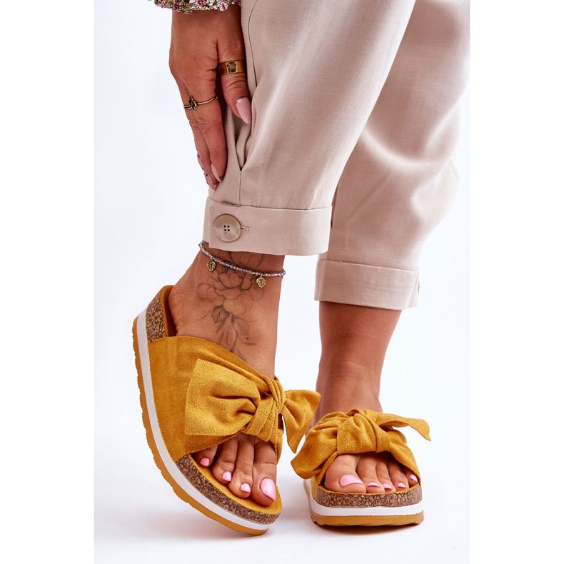 PG1 Žluté žabky na platformě tak pohodlné žlutá 1