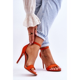 Oranžové sandály na vysokém podpatku Liberty oranžový 2