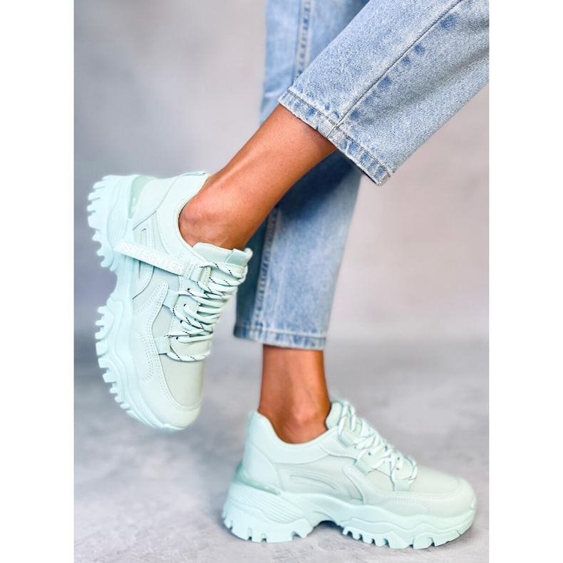 BM Zelené tenisky na klínku Bains zelená 1