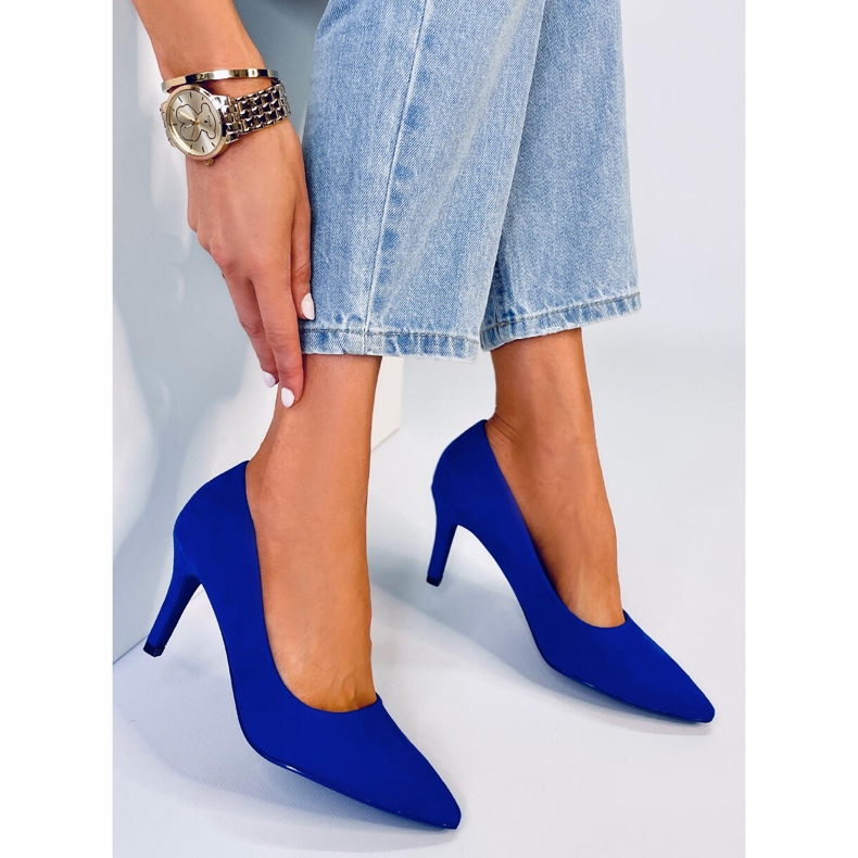 BM Klasické dámské vysoké podpatky Eurielle Blue modrý 1 BM Klasické dámské vysoké podpatky Eurielle Blue modrý 1