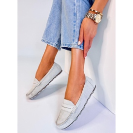 BM Dámské semišové mokasíny Anaya Grey šedá 2