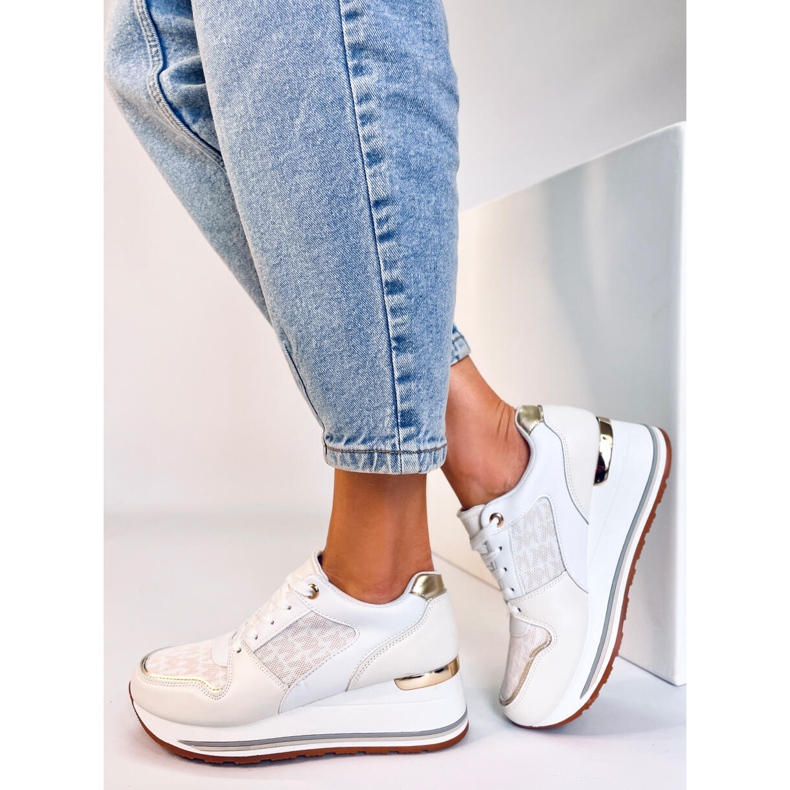 Béžové tenisky Gilmore na klínku béžový 2