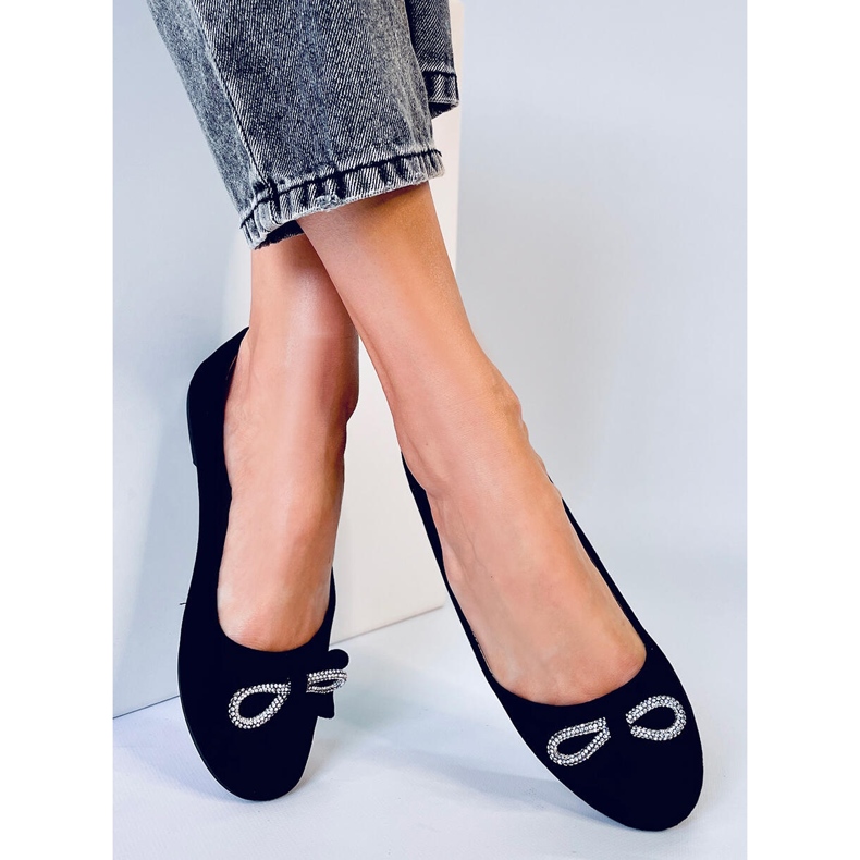 BM Černé semišové balerínky Benoit černý 1