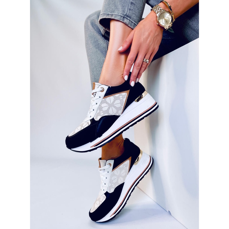 Greer Černé tenisky na klínku černá 2