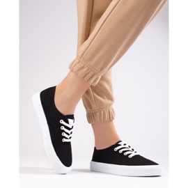 Klasické dámské šněrovací tenisky Shelovet černé černá 2