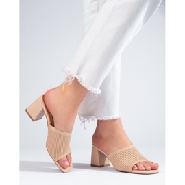 Dámské textilní pantofle Shelovet béžové béžový 1