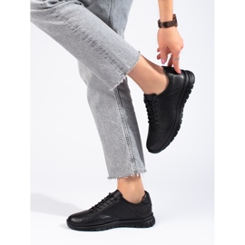 Černé kožené sportovní boty značky T.Sokolski černá 1 Černé kožené sportovní boty značky T.Sokolski černá 1