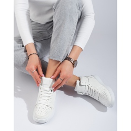 Bílé vysoké tenisky Shelovet bílý 1