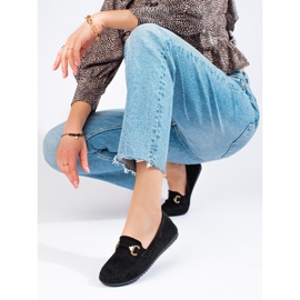 Dámské černé semišové mokasíny Shelovet černá 1