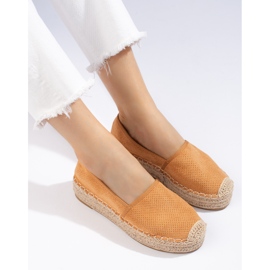 Dámské semišové espadrilky Shelovet camel hnědý 1