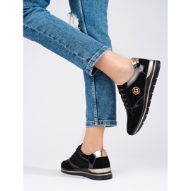 Černé kožené sportovní boty Shelovet černá 1