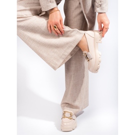 W. Potocki Béžové dámské boty s přezkou Shelovet béžový 2 W. Potocki Béžové dámské boty s přezkou Shelovet béžový 2