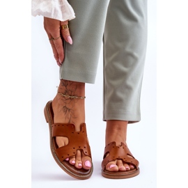 Lemar Dámské sandály s ozdobnými výřezy Hnědá Emily hnědý 1 Lemar Dámské sandály s ozdobnými výřezy Hnědá Emily hnědý 1