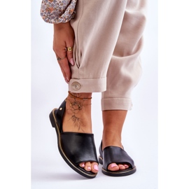 Lemar Alivia černé kožené sandály černý 1