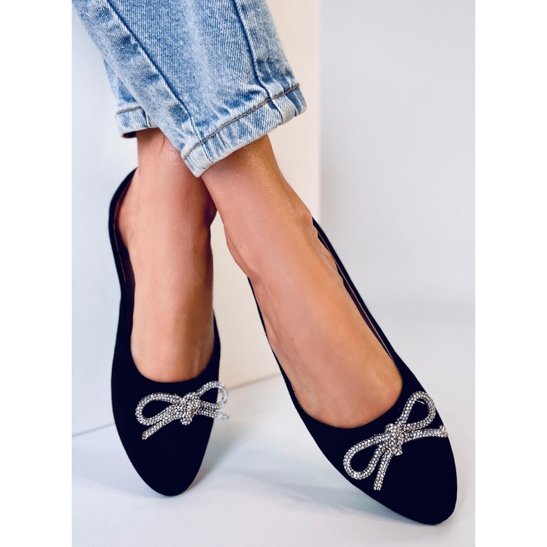 Baleríny Batten Black Almond Toe černá 1