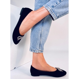 Baleríny Batten Black Almond Toe černý 2