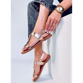 BM Dámské metalické sandály Cheek Champagne růžový 2 BM Dámské metalické sandály Cheek Champagne růžový 2