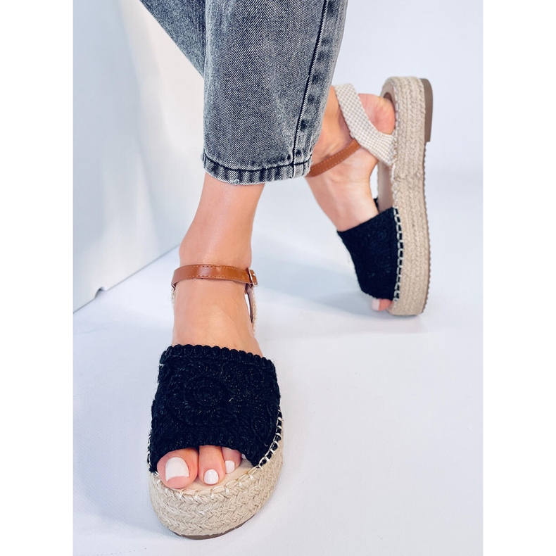 Boho Ingram Black espadrilkové sandály černá 2 Boho Ingram Black espadrilkové sandály černá 2