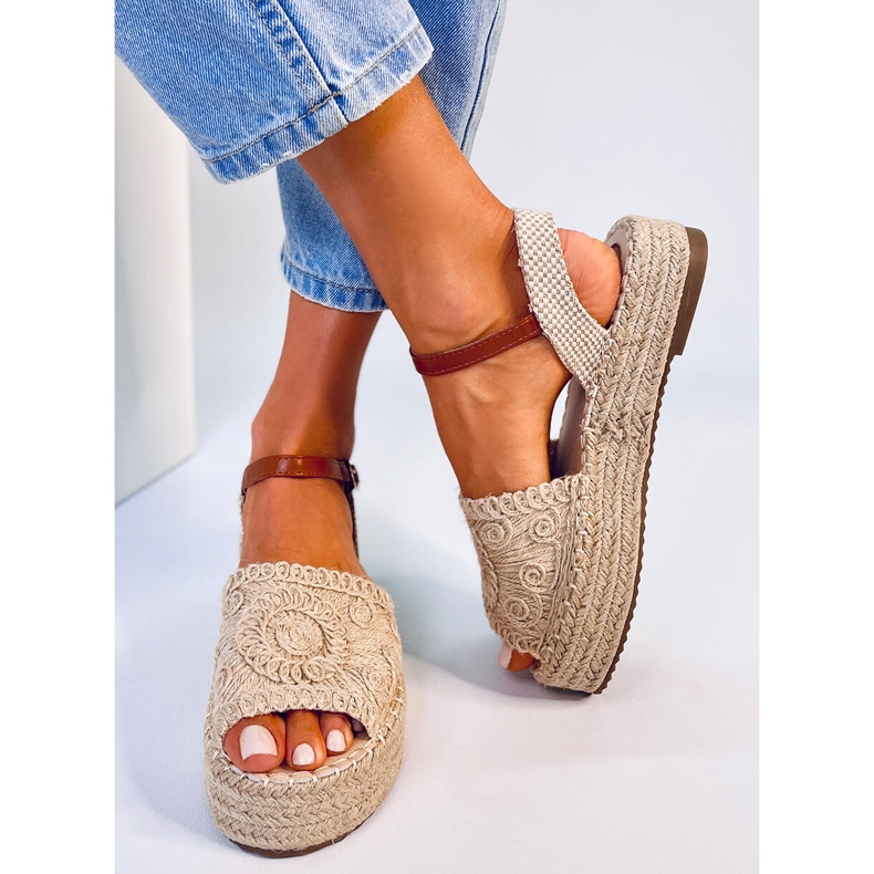 Béžové espadrilkové sandály Boho Ingram béžový 1
