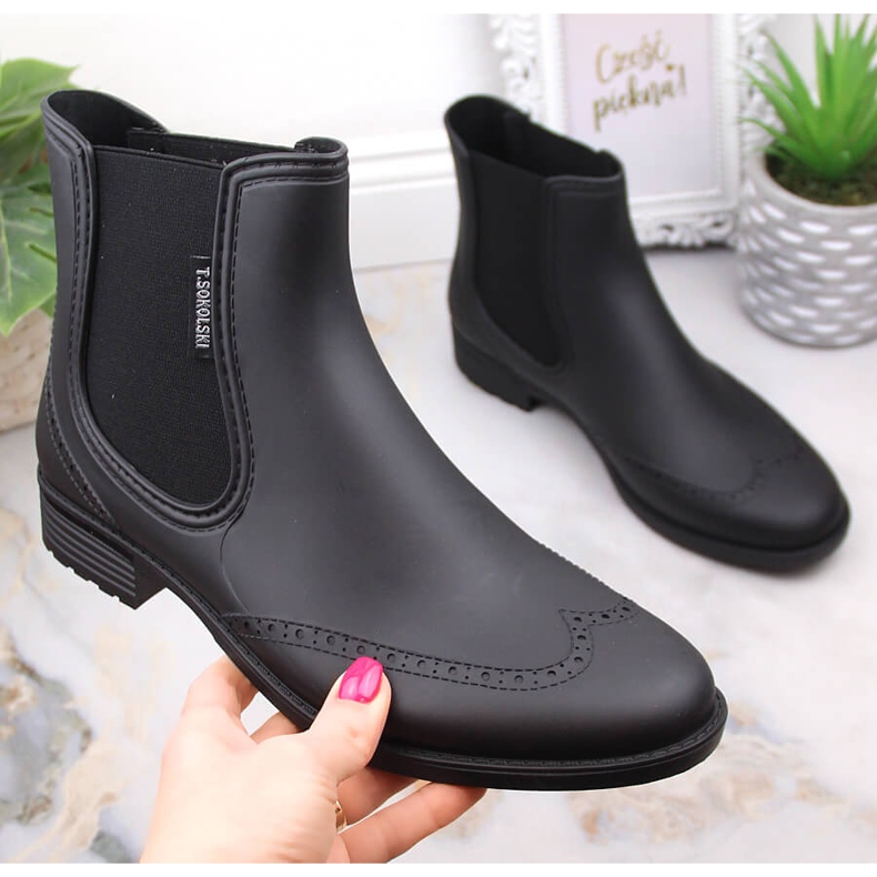 Dámské nepromokavé nazouváky černé T.Sokolski KAL23-01 černá 1