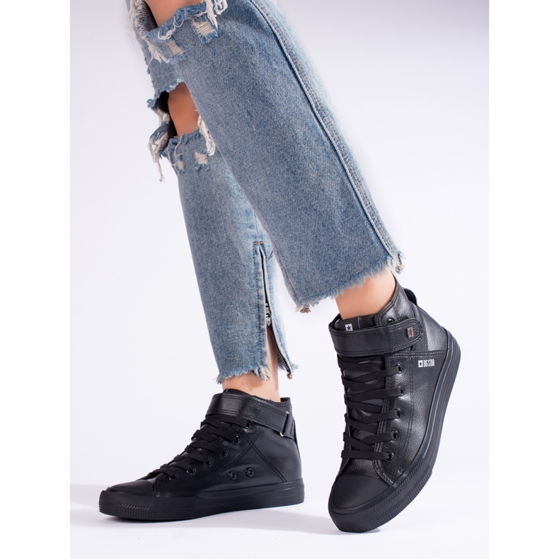 Dámské černé vysoké tenisky Big Star V274542 černá 1 Dámské černé vysoké tenisky Big Star V274542 černá 1