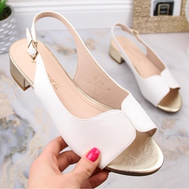 Dámské bílé ploché sandály Sergio Leone SK829 bílý 1