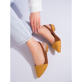 Dámské lodičky na otevřeném podpatku Shelovet hnědý 1