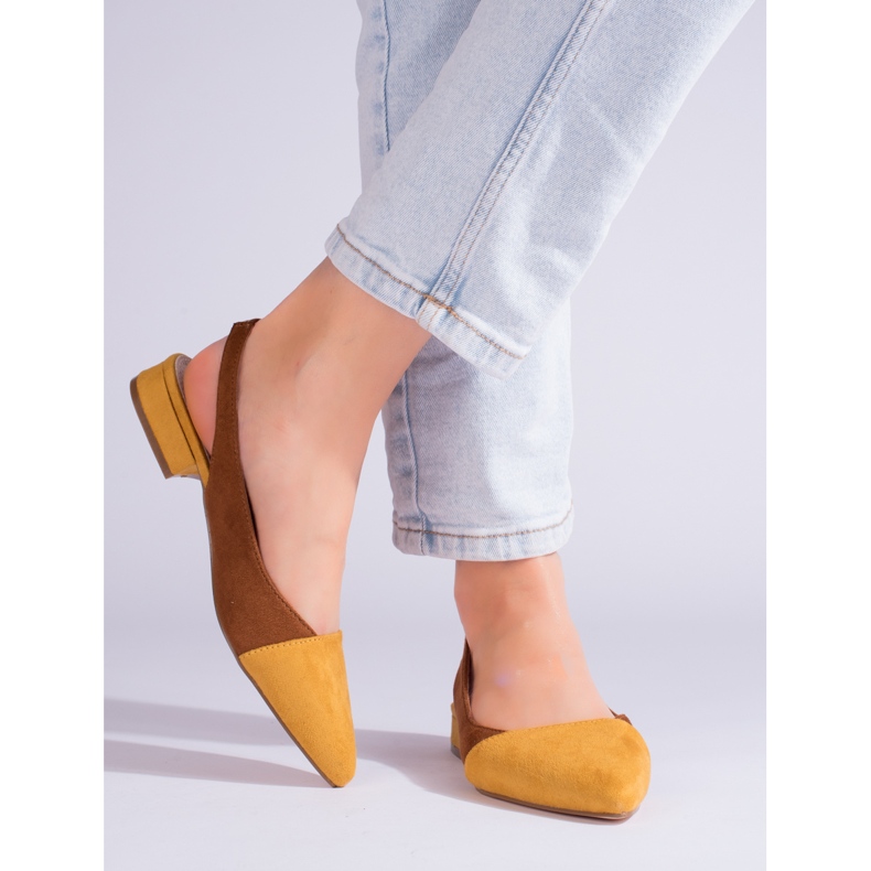 Dámské lodičky na otevřeném podpatku Shelovet hnědý 2