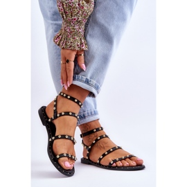 PG1 Dámské sandály s ozdobnými cvočky černá Dorothy černý 2