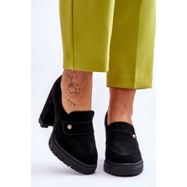 Vinceza Elegantní semišové boty na vysokém podpatku Black Mintore černá 1