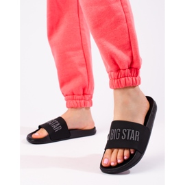 Černé dámské pantofle Big Star FF274A200906 černý 2