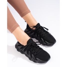 Dámské černé látkové tenisky Shelovet černá 1