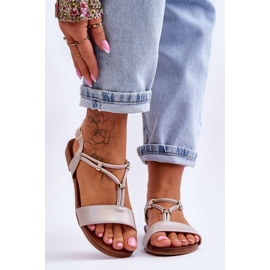 Dámské ploché sandály S.Barski KV-541-120 Gold zlatý 1