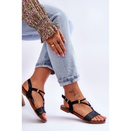 Dámské ploché sandály S.Barski KV-541-120 Black černý 2