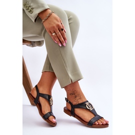 Ploché sandály S.Barski KV-5541-32 Černé černá 1