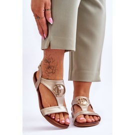 Ploché sandály S.Barski KV-5541-32 Gold zlatý 1