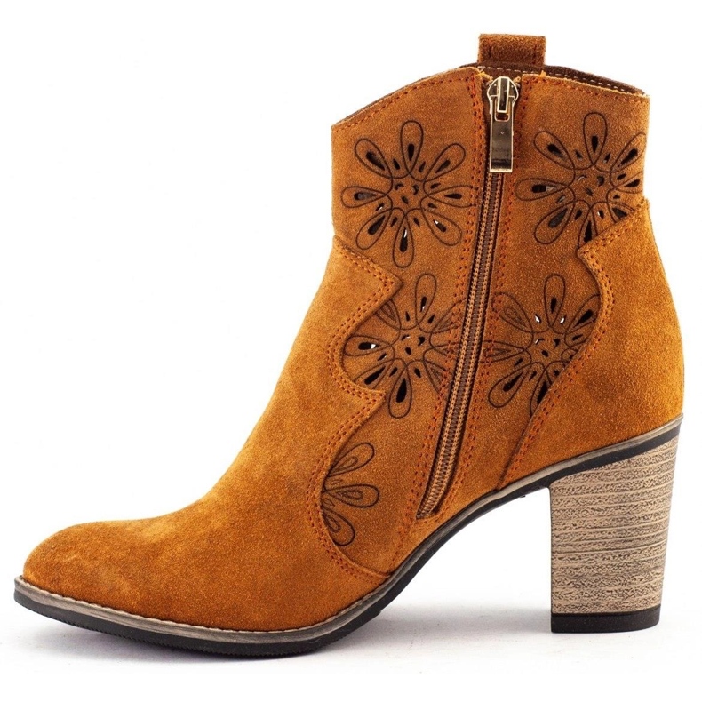 Olivier Prolamované vysoké podpatky Lena červená oranžový 1