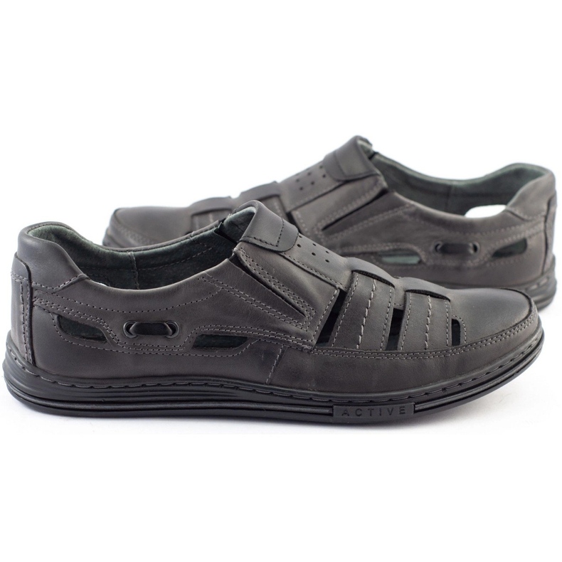 Polbut Pánská prolamovaná obuv 06 pro letní Šedá 2