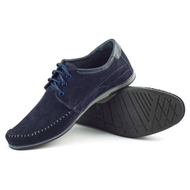KOMODO Boty Pánské mokasíny 875 navy blue modrý 1