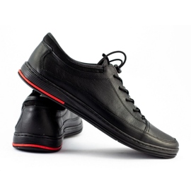 Polbut Pánské černé kožené pánské boty K22 černý 2
